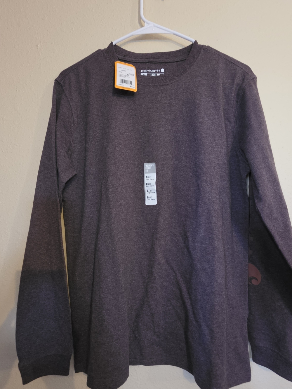 Carhartt Long Sleeve Crewneck Tee - Dark Heather Gray